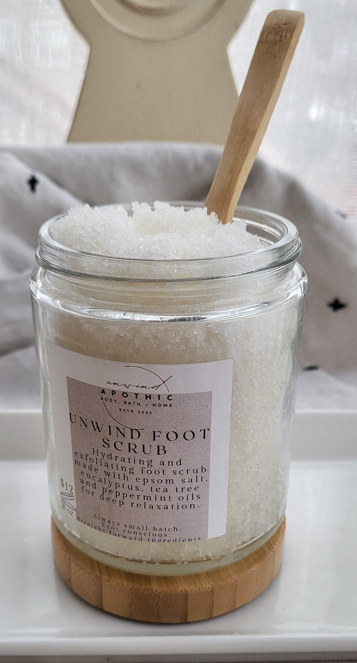 Hydrating Foot Scrub + Soak - Aromatherapy Exfoliator - Muscle Soothing Smoothing Body Products - Calming - Refills - Sustainable Natural Skincare
