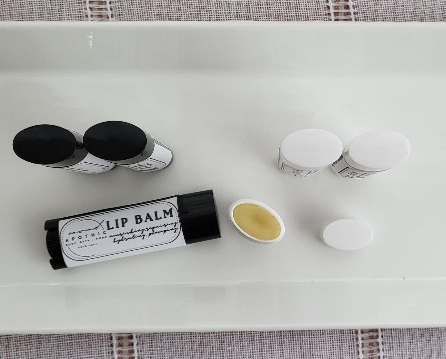 Lip Balm Beeswax -Ultra Long Lasting Deep Hydration Lip Treatment - Dry Chapped Lips - Natural Chapstick - Slim Tube- Pistachio Caramel Oil