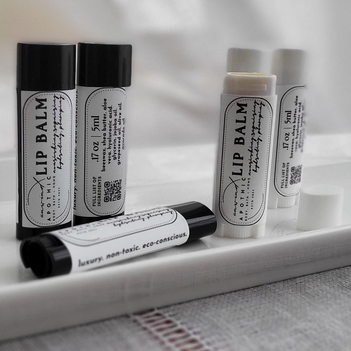 Lip Balm Beeswax -Ultra Long Lasting Deep Hydration Lip Treatment - Dry Chapped Lips - Natural Chapstick - Slim Tube- Pistachio Caramel Oil