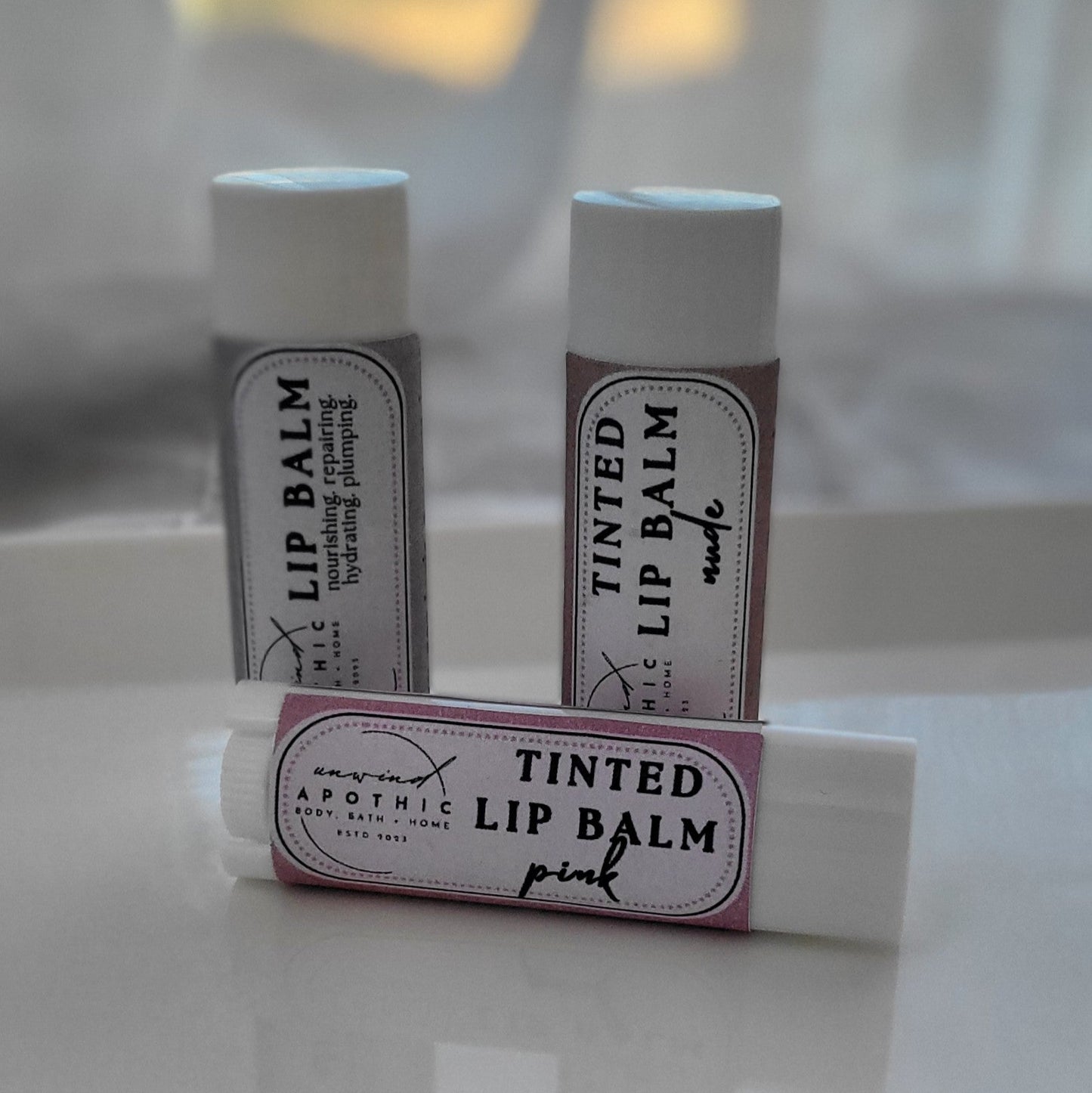 Lip Balm Beeswax -Ultra Long Lasting Deep Hydration Lip Treatment - Dry Chapped Lips - Natural Chapstick - Slim Tube- Pistachio Caramel Oil