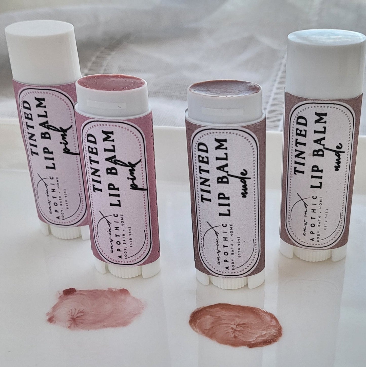 Lip Balm Beeswax -Ultra Long Lasting Deep Hydration Lip Treatment - Dry Chapped Lips - Natural Chapstick - Slim Tube- Pistachio Caramel Oil