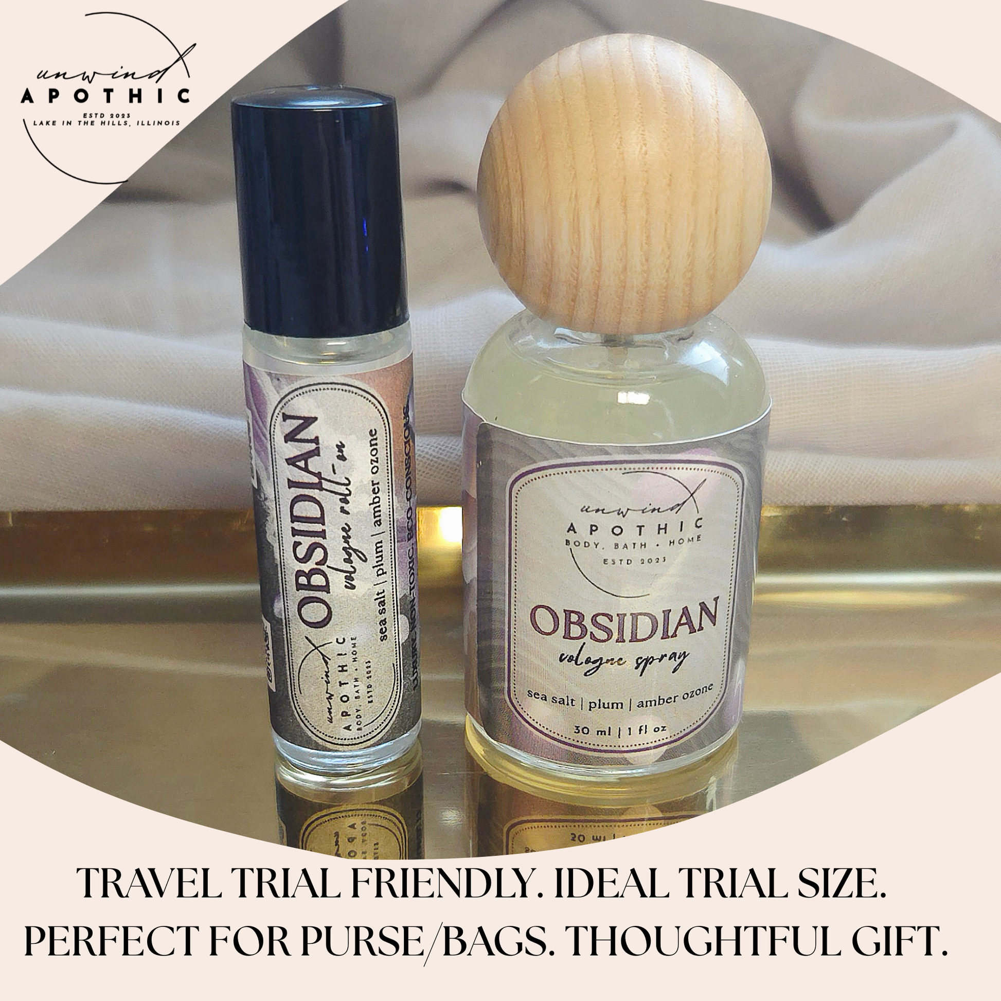 Non-Toxic Cologne Roll-Ons Perfect gift for Valentine's Day, Father's Day, Birthday gift for Him/Her/Unisex. Wholesale Luxury Eco-Conscious Perfume Cologne. Travel Mini Trial Size