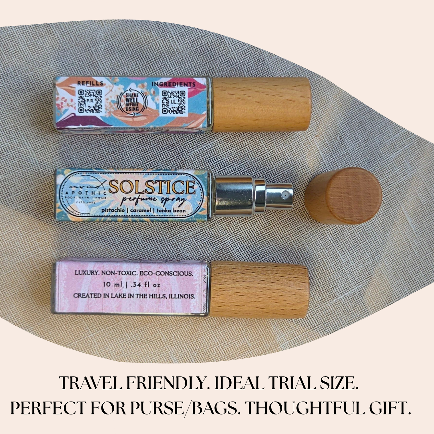 Non-Toxic Alcohol Free Travel/Trial size Long Lasting Natural Spray Hair Mist Perfumes Sol de Janeiro Dupe Volcano Dupe Refillable Sustainable Scents No Hormone Disruptors