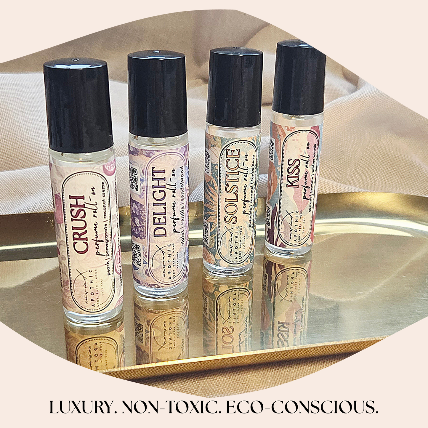 Non-Toxic Long Lasting Refillable Travel /Trial/Purse Size Perfume Roll-On Oils. Everyday scents gifts for Her/Him/Unisex Valentine's Mother's Day Christmas.