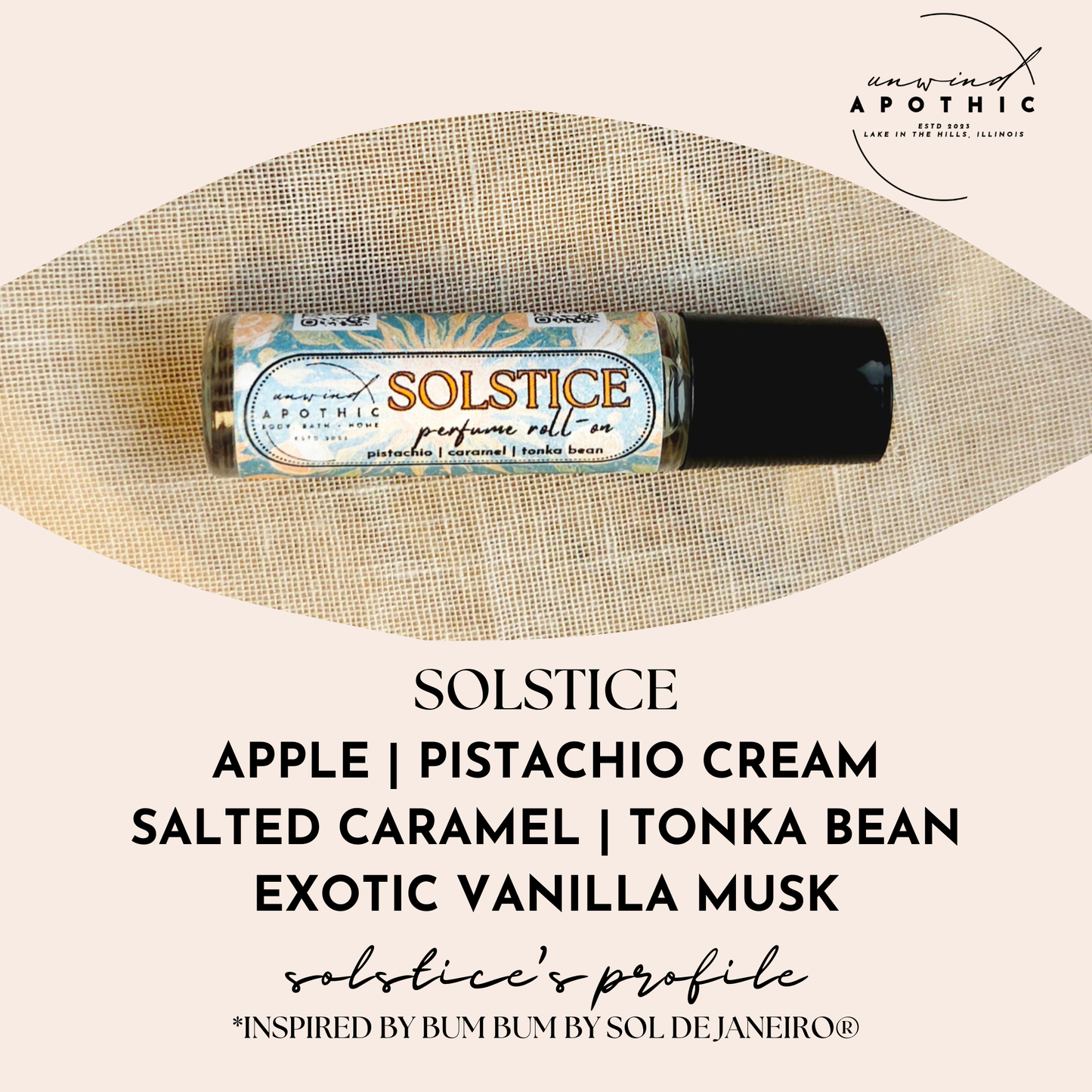 Non-Toxic Long Lasting Refillable Travel /Trial/Purse Size Perfume Roll-On Oils. Everyday scents gifts for Her/Him/Unisex Valentine's Mother's Day Christmas. Sol De Janeiro Bum Bum