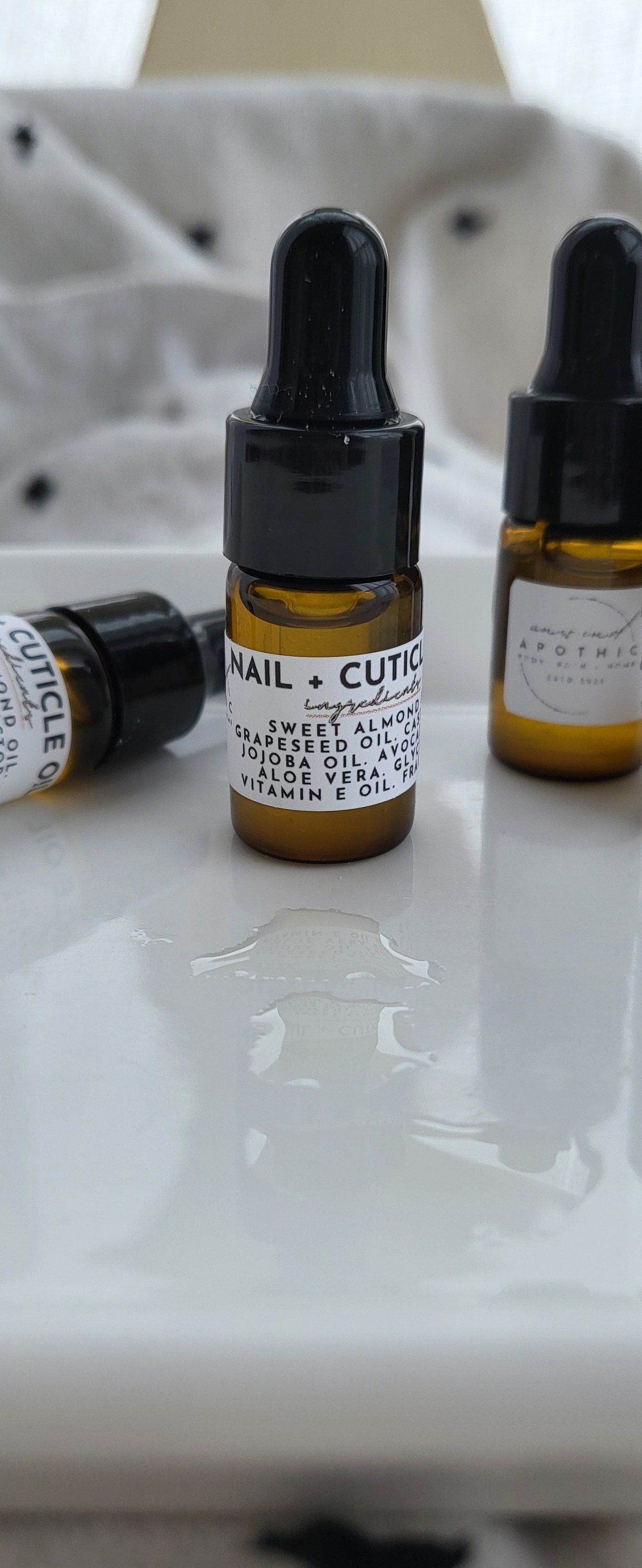 Nail + Cuticle Oil - Self Care Gift for Her - Healthy Growth - Homemade Natural Ingredients - Spa Day Box - Manicure Pedicure Shine