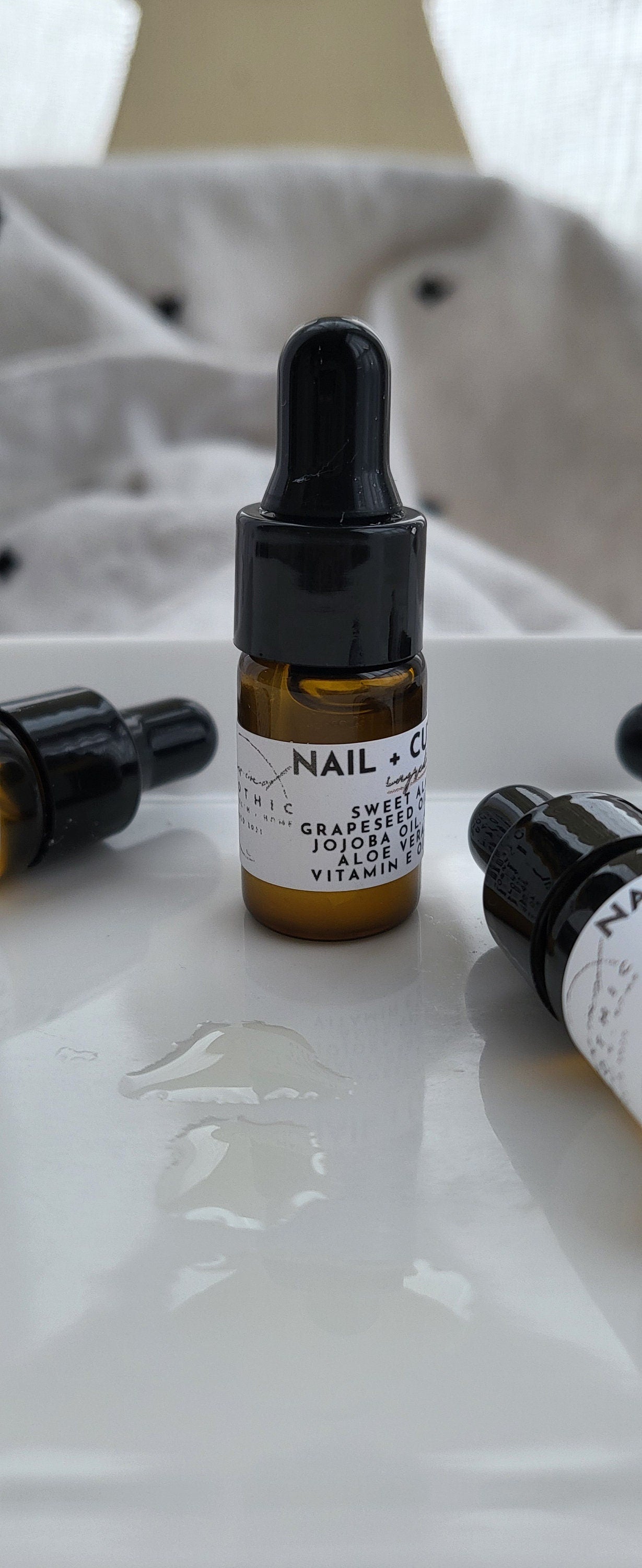 Nail + Cuticle Oil - Self Care Gift for Her - Healthy Growth - Homemade Natural Ingredients - Spa Day Box - Manicure Pedicure Shine