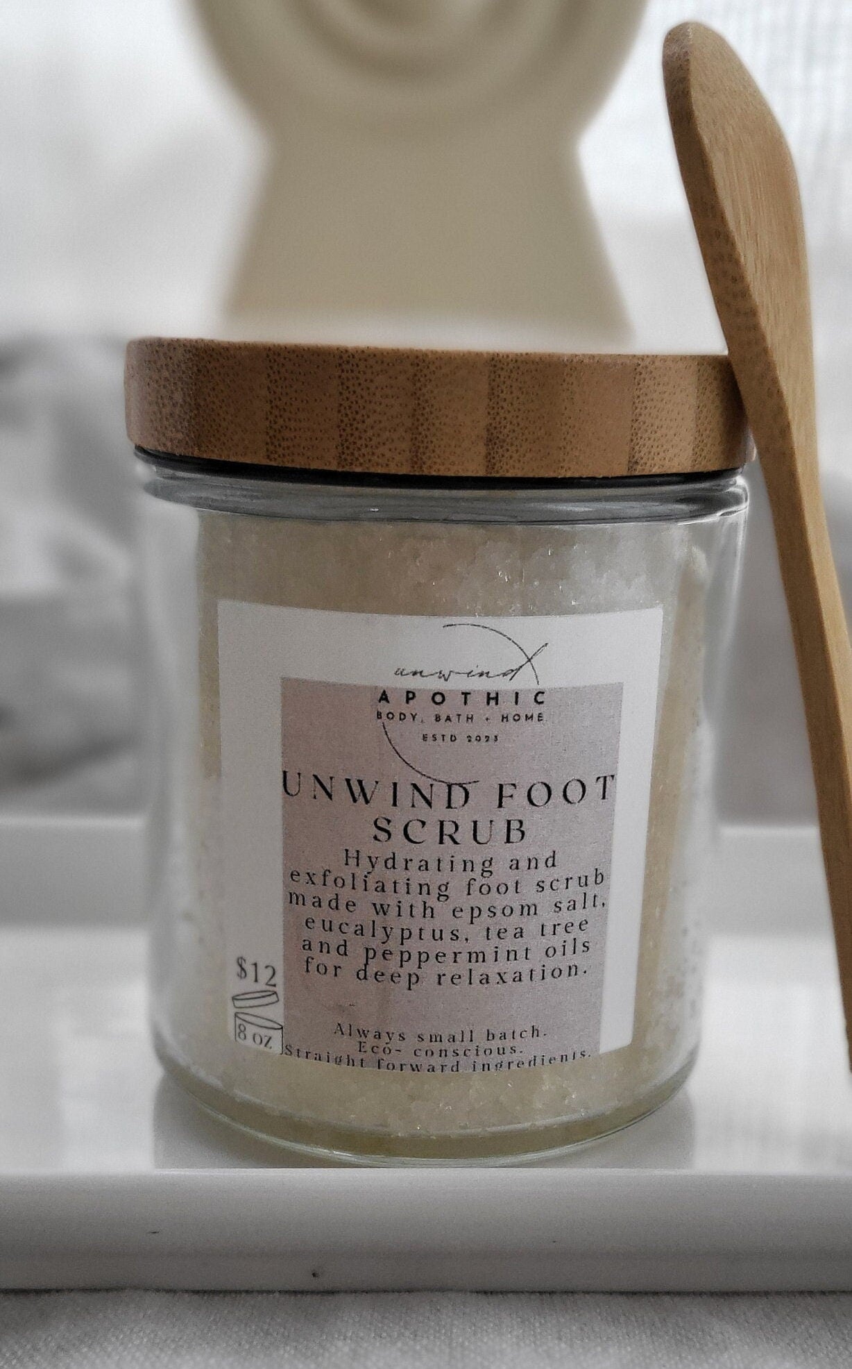 Hydrating Foot Scrub + Soak - Aromatherapy Exfoliator - Muscle Soothing Smoothing Body Products  - Calming - Refills - Sustainable Natural Skincare