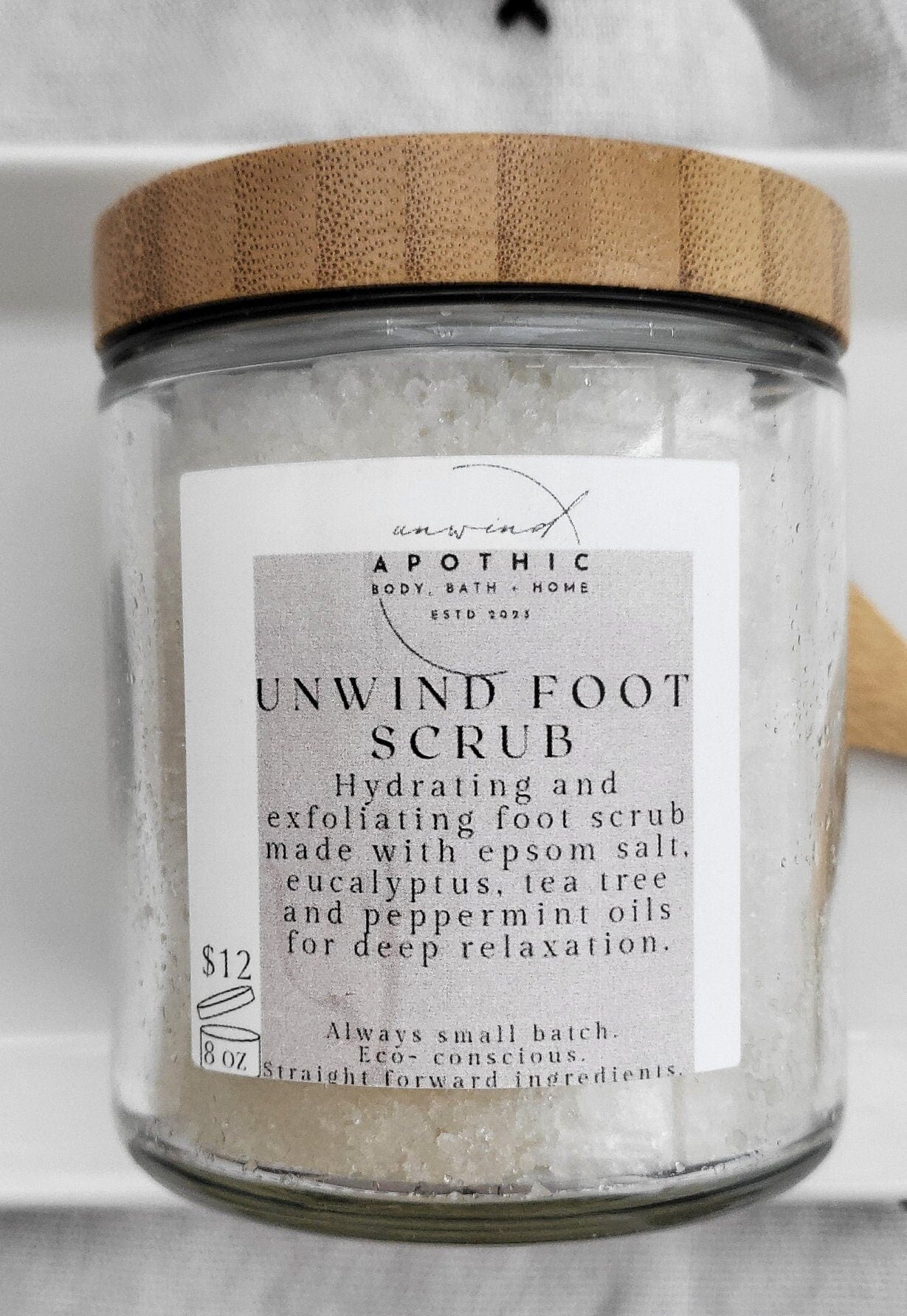 Hydrating Foot Scrub + Soak - Aromatherapy Exfoliator - Muscle Soothing Smoothing Body Products  - Calming - Refills - Sustainable Natural Skincare