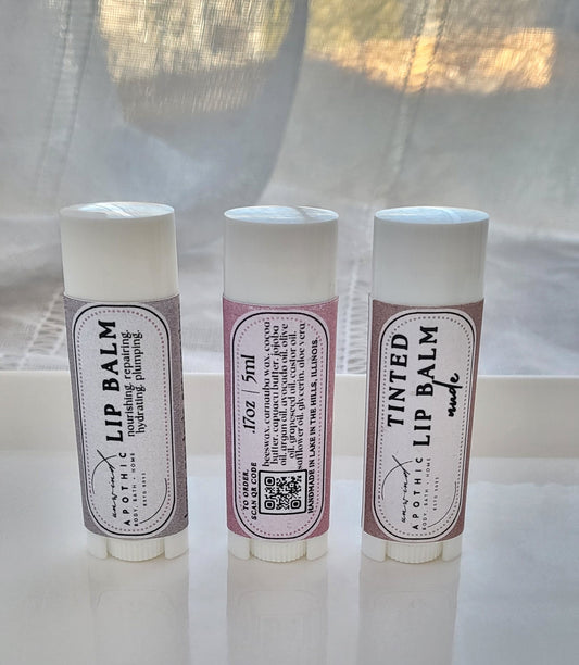 Lip Balm Beeswax -Ultra Long Lasting Deep Hydration Lip Treatment - Dry Chapped Lips - Natural Chapstick - Slim Tube- Pistachio Caramel Oil